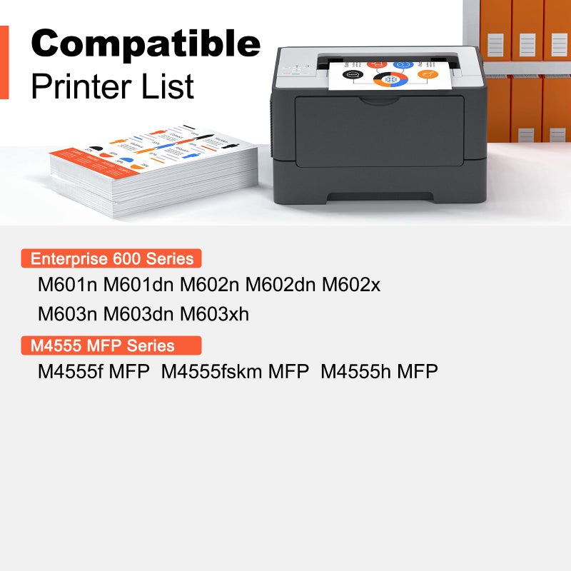 v4ink Compatible CE390A Toner Replacement for HP 90A Toner Cartridge for HP Laserjet Enterprise 600 M601 M601n M601dn M602 M602n M602dn M602x M603 M603n M603dn M603xh MFP M4555f M4555fskm M4555h - Image 2